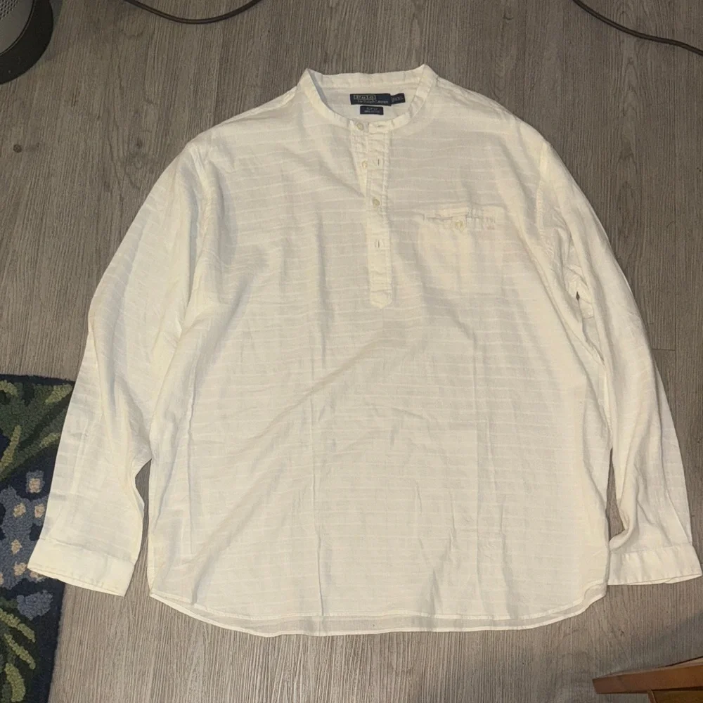 Men's Polo Ralph Lauren Cream 100% Cotton Shirt